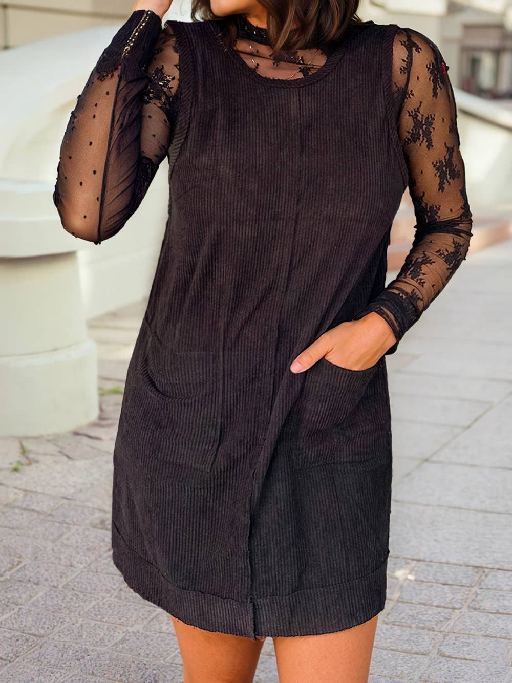 Corduroy Mini Dress