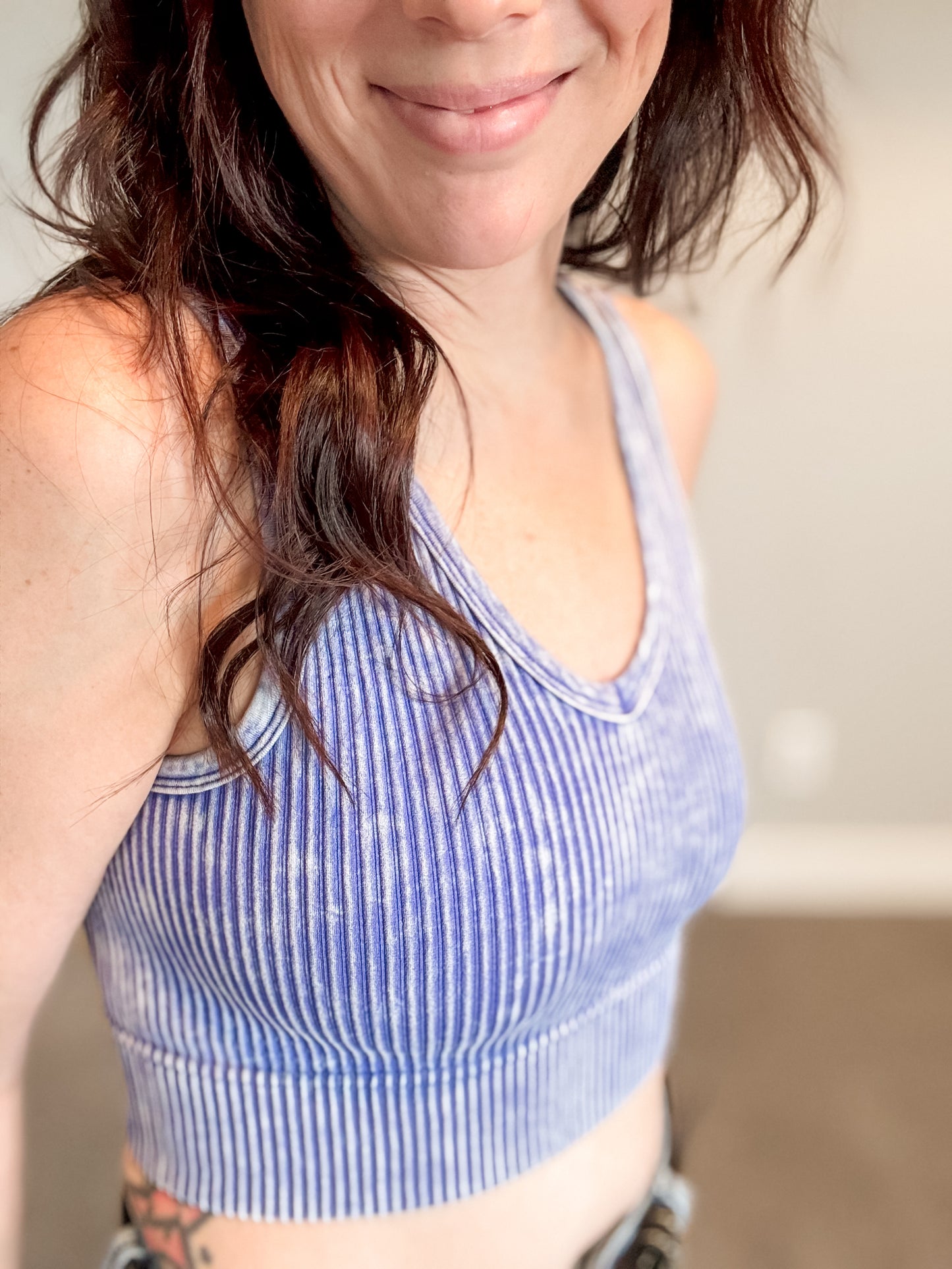 Leigha Reversible Seamless Crop Tank