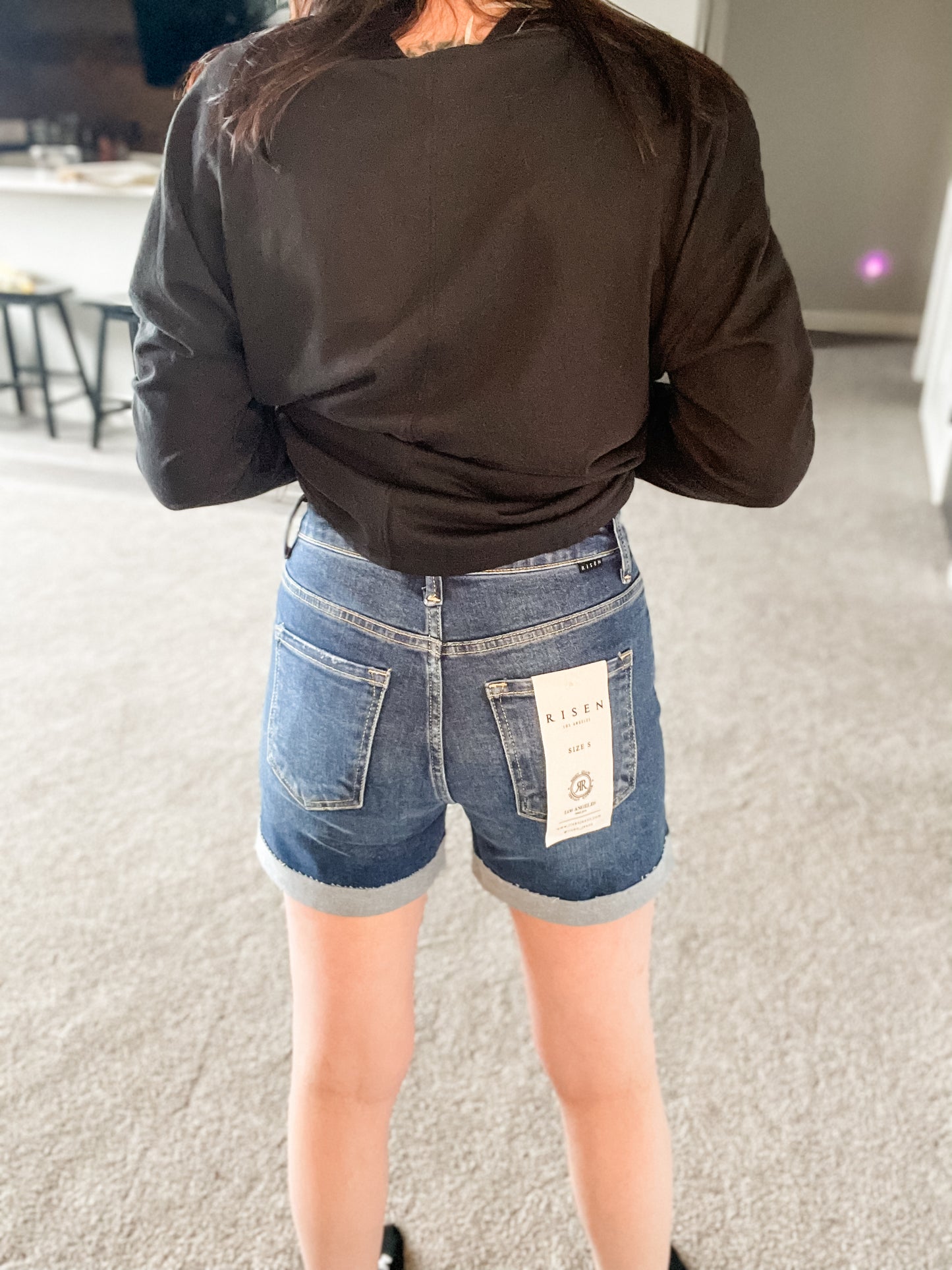 Sara High-Rise Cuffed Shorts