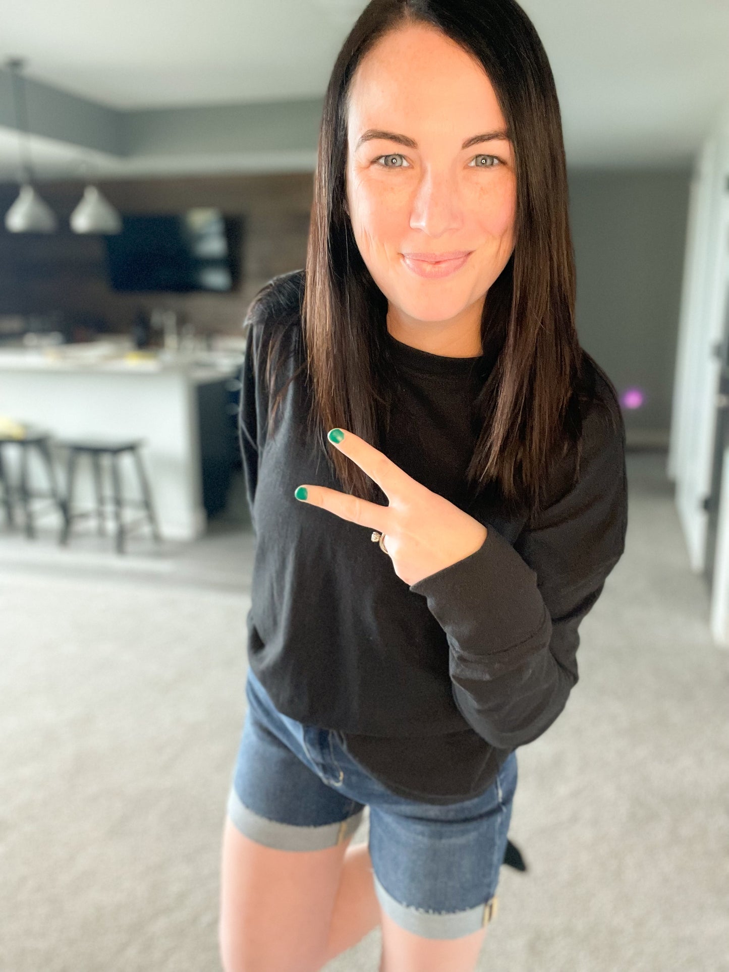 Sara High-Rise Cuffed Shorts