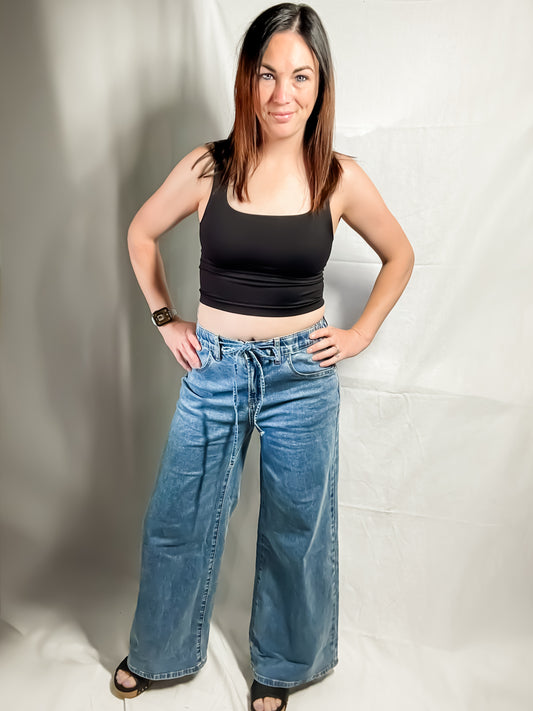 Good Vibes Wide Leg Denim