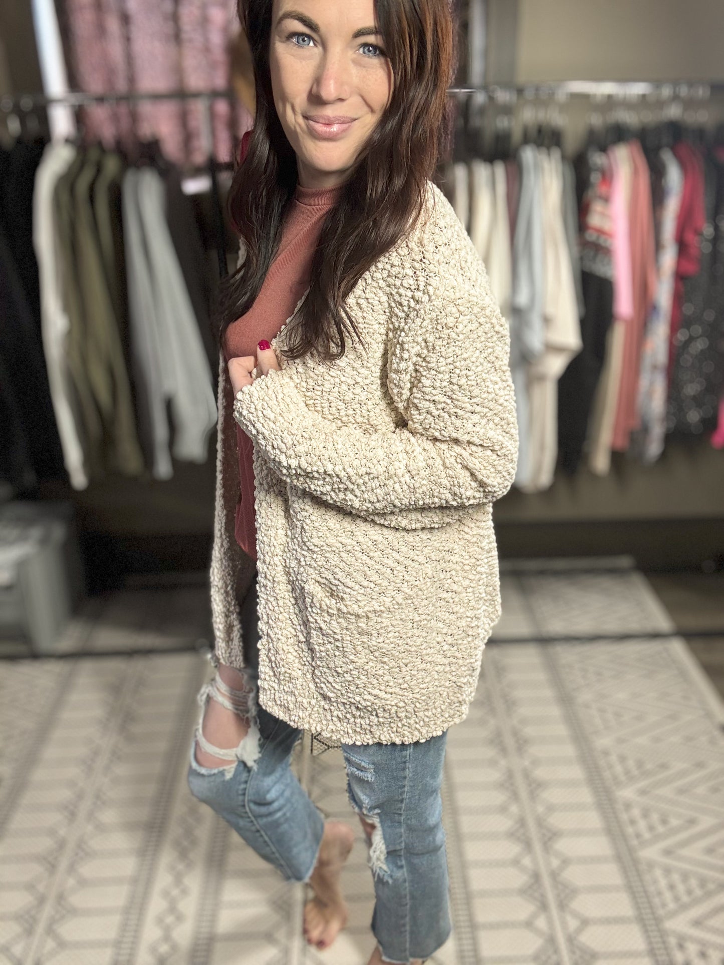 Rachel Popcorn Cardigan