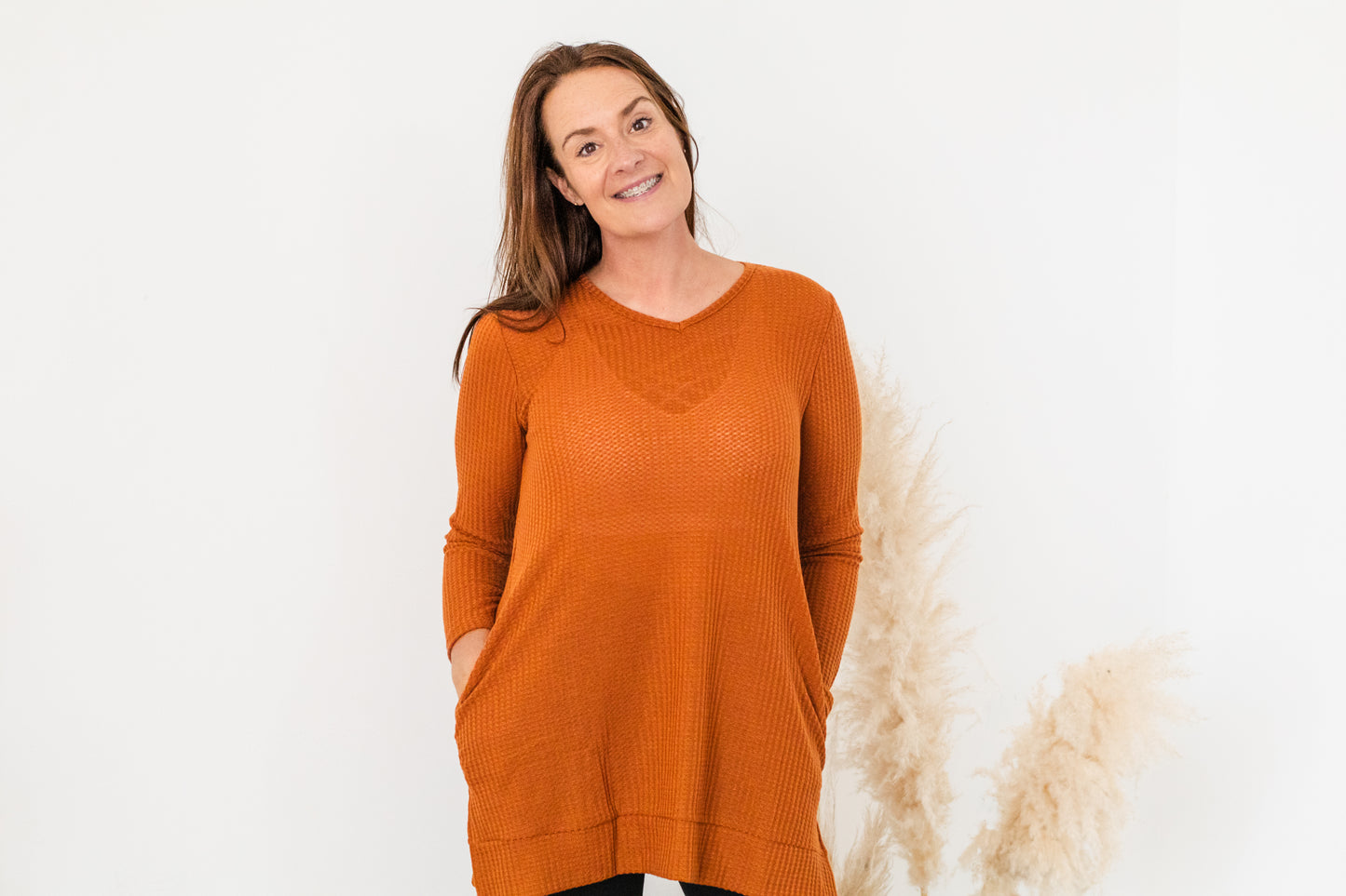 Long Sleeve Split Hem Tunic