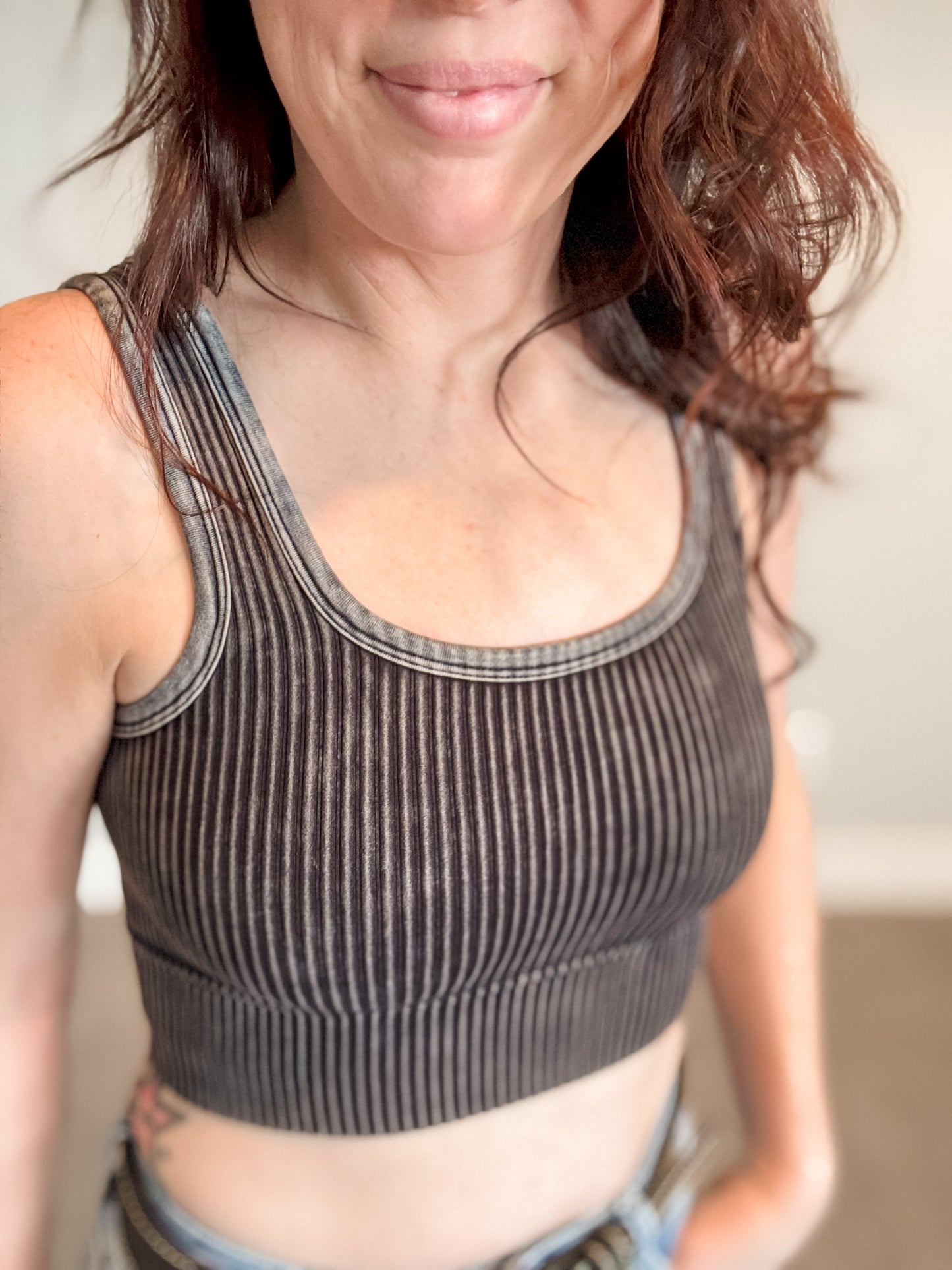 Leigha Reversible Seamless Crop Tank