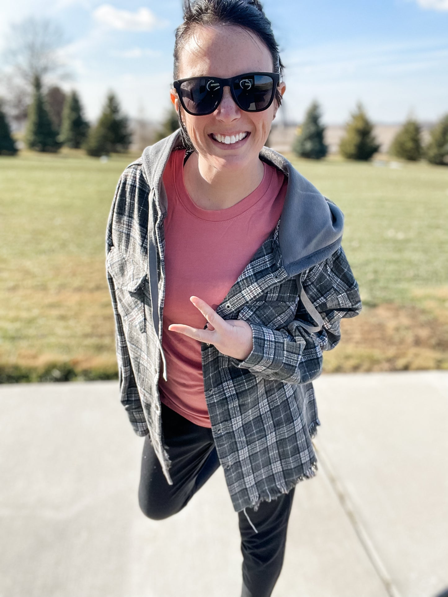 Maddyn Oversized Plaid Jacket