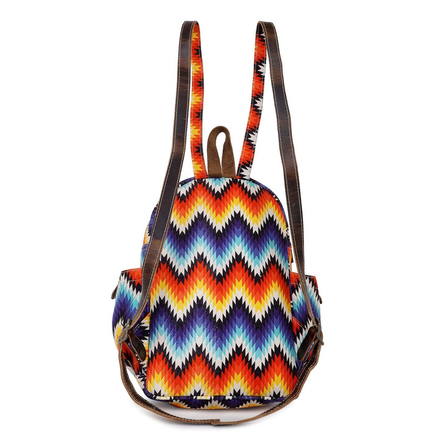 Chevron Bright Colored Purse Backpack