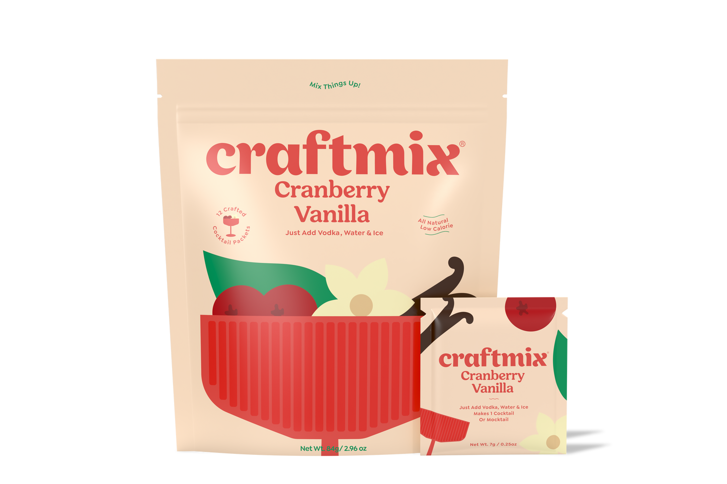 Cranberry Vanilla Cocktail Mixer - 6 Servings Multipack