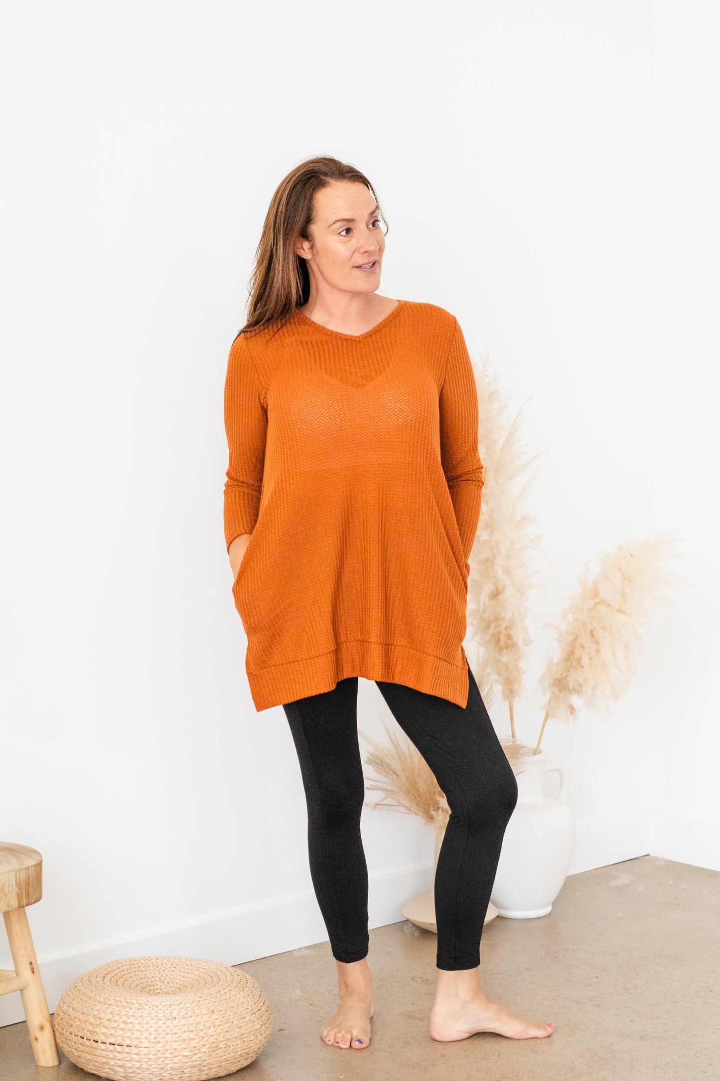 Long Sleeve Split Hem Tunic