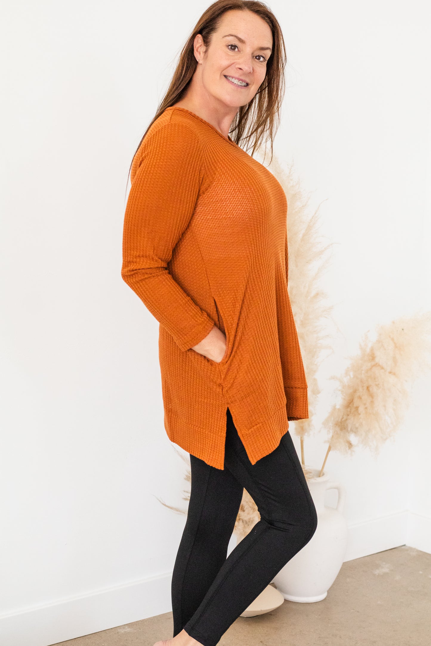 Long Sleeve Split Hem Tunic