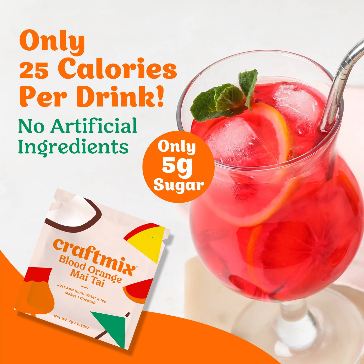 Blood Orange Mai Tai Cocktail Mixer - 6 Servings Multipack