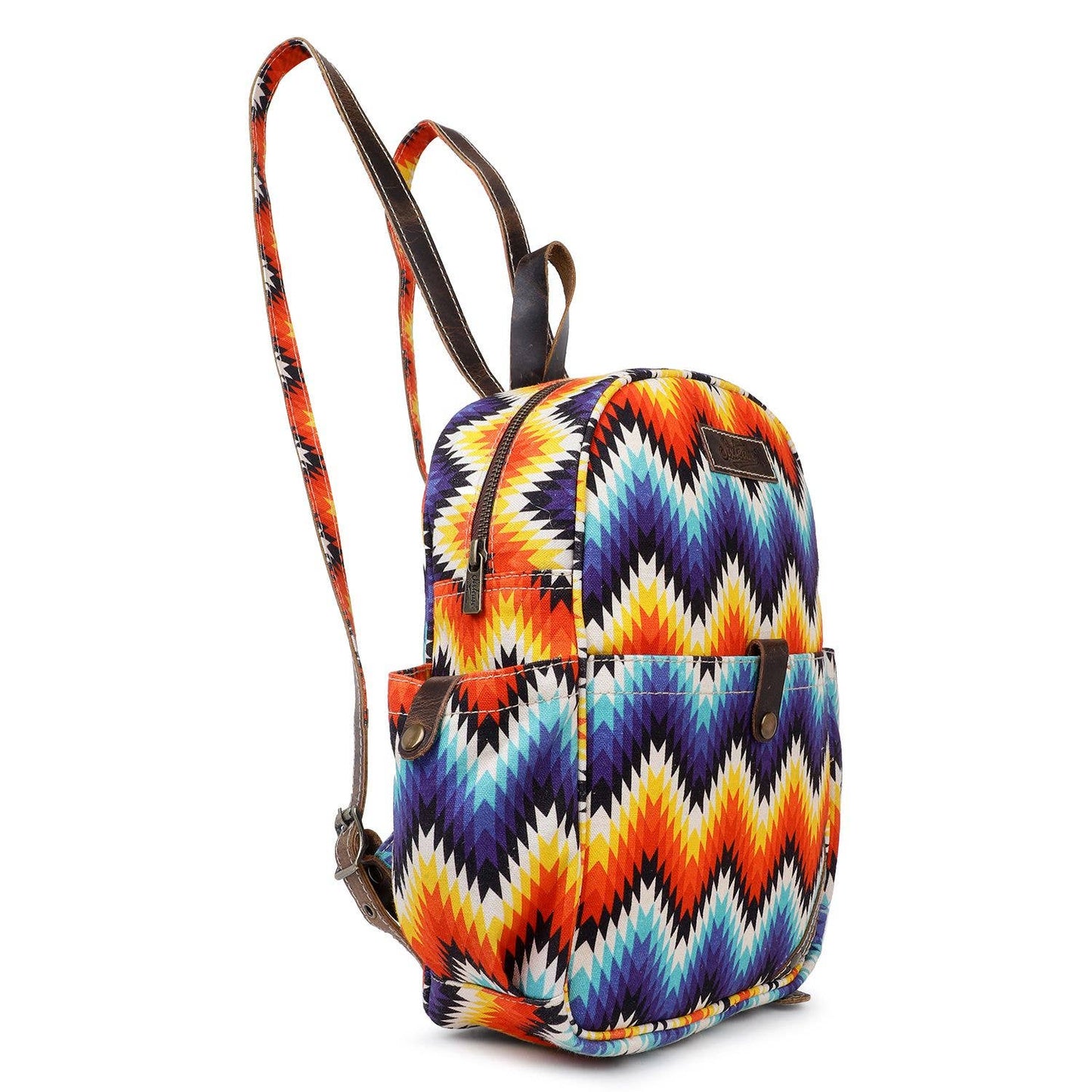 Chevron Bright Colored Purse Backpack