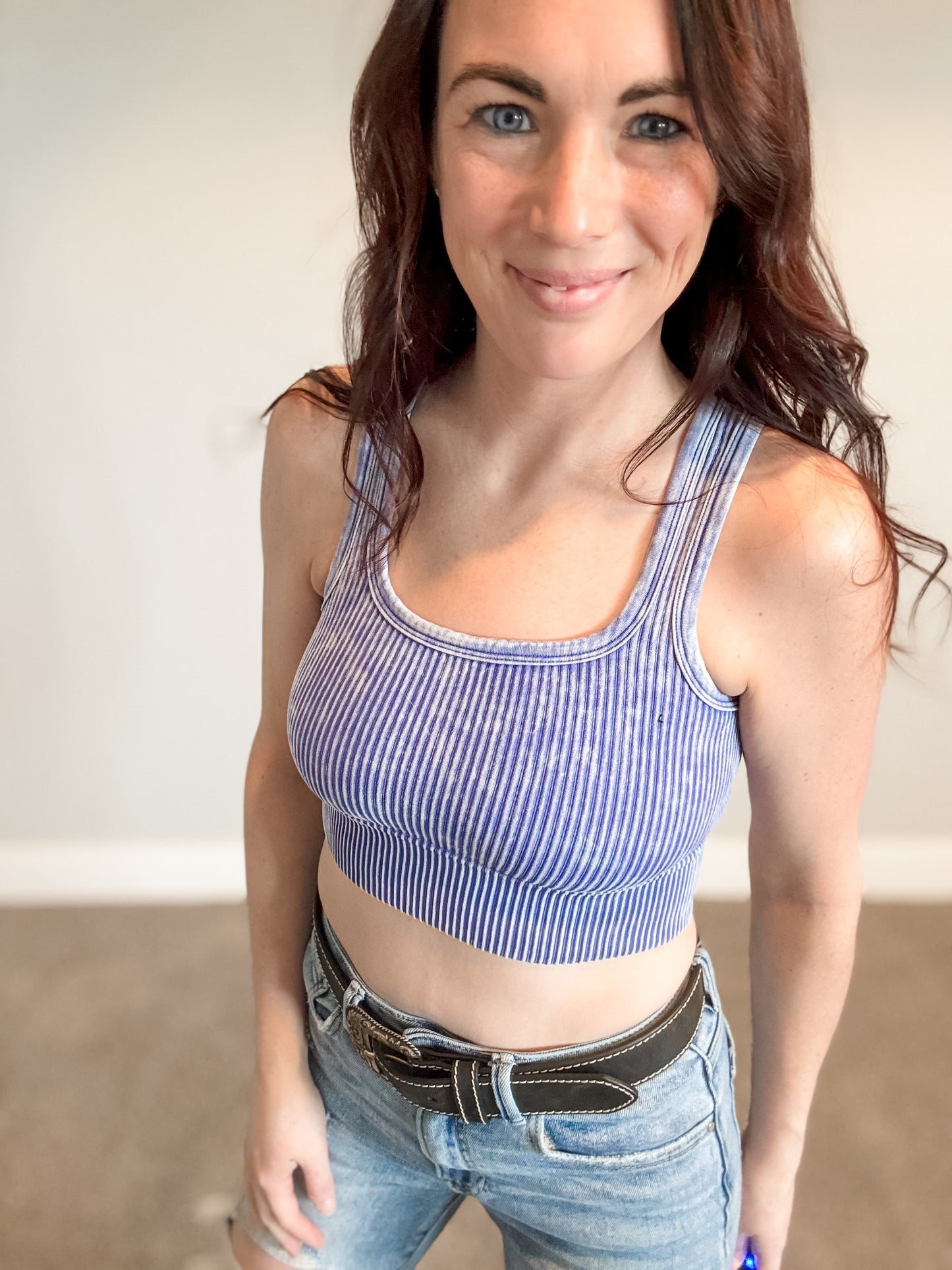 Leigha Reversible Seamless Crop Tank