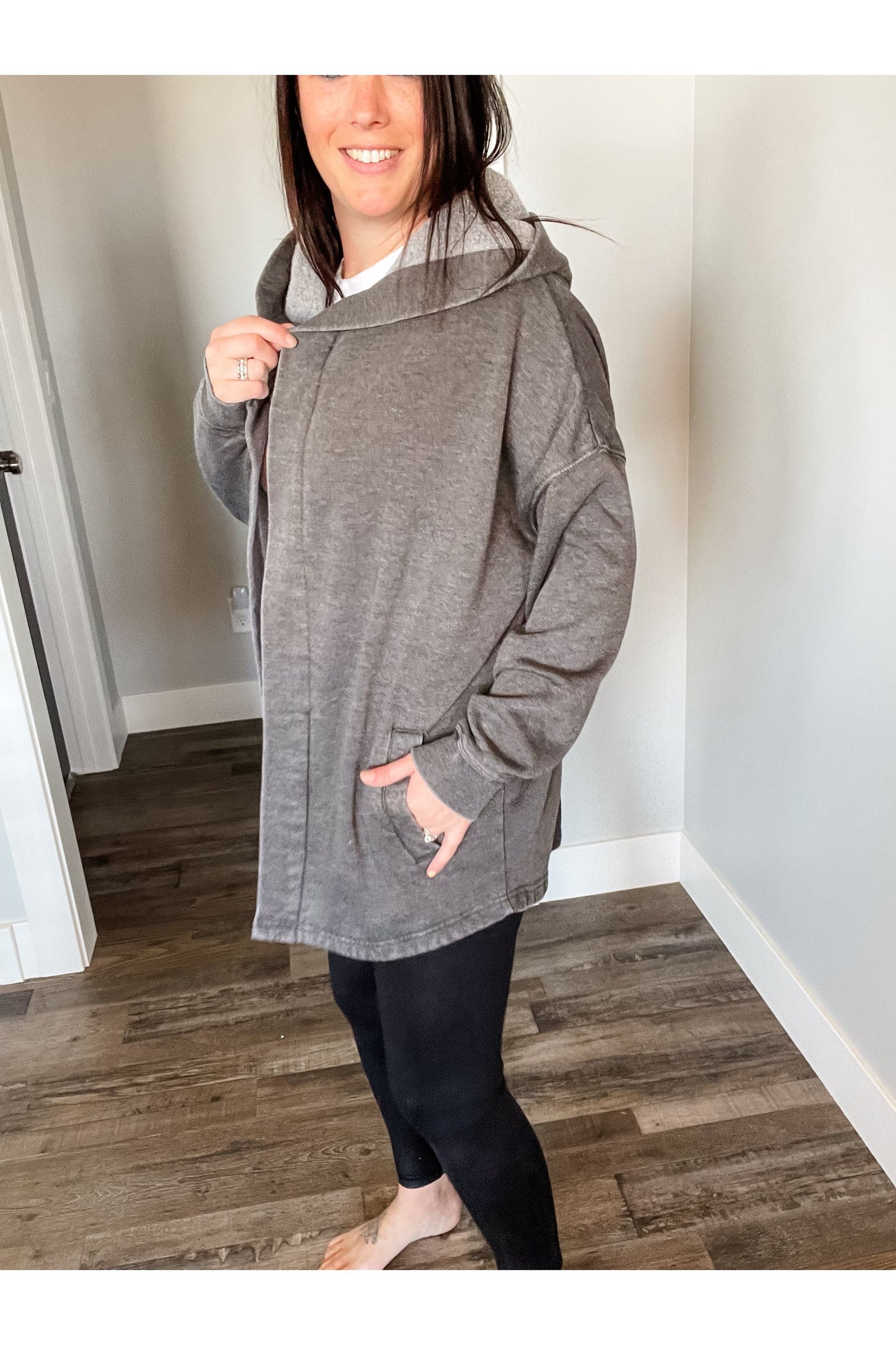 Amelia Fleece Hooded Cardigan