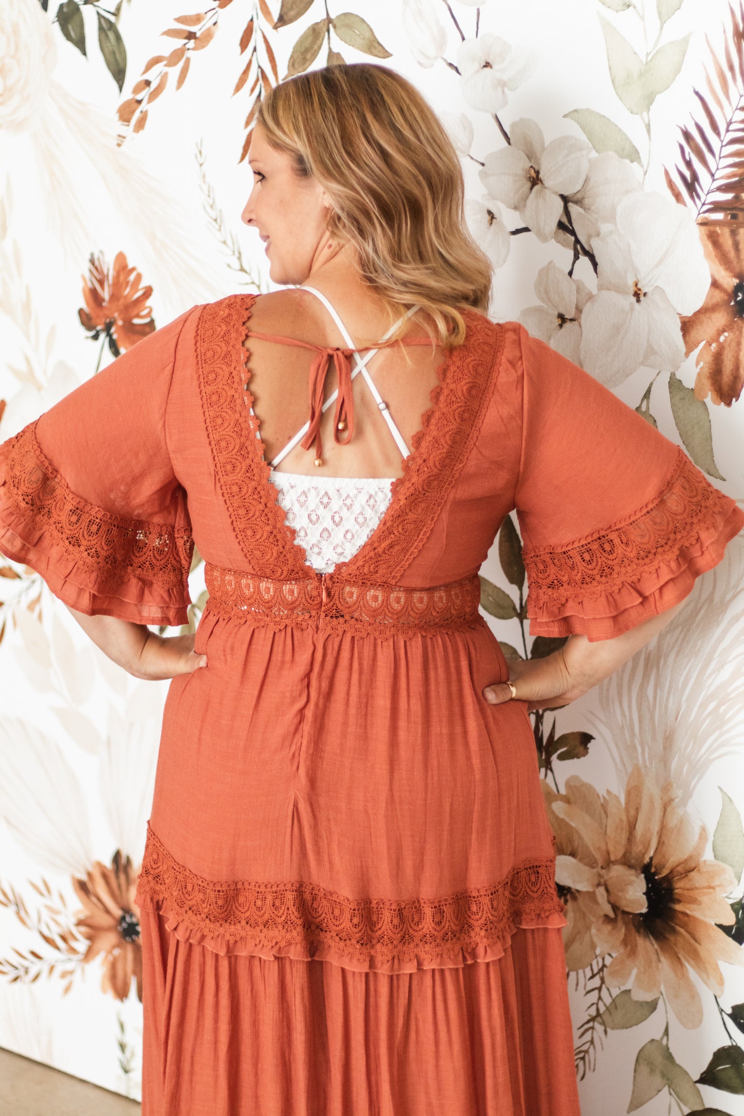 Rustic Lace Maxi Dress