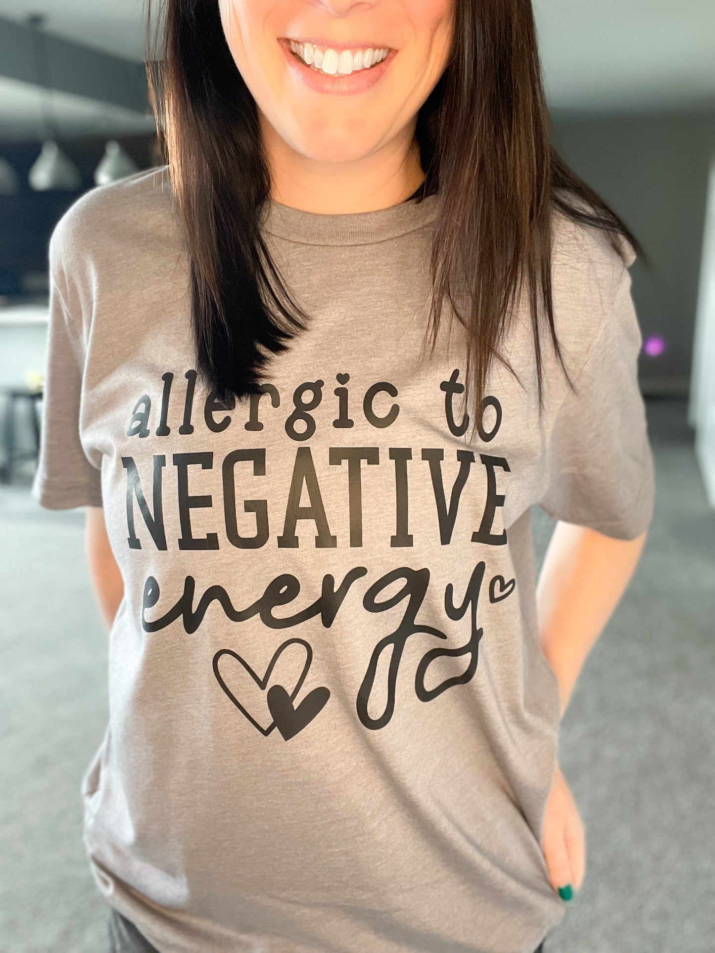 Allergic to Negative Energy Graphic T-Shirt