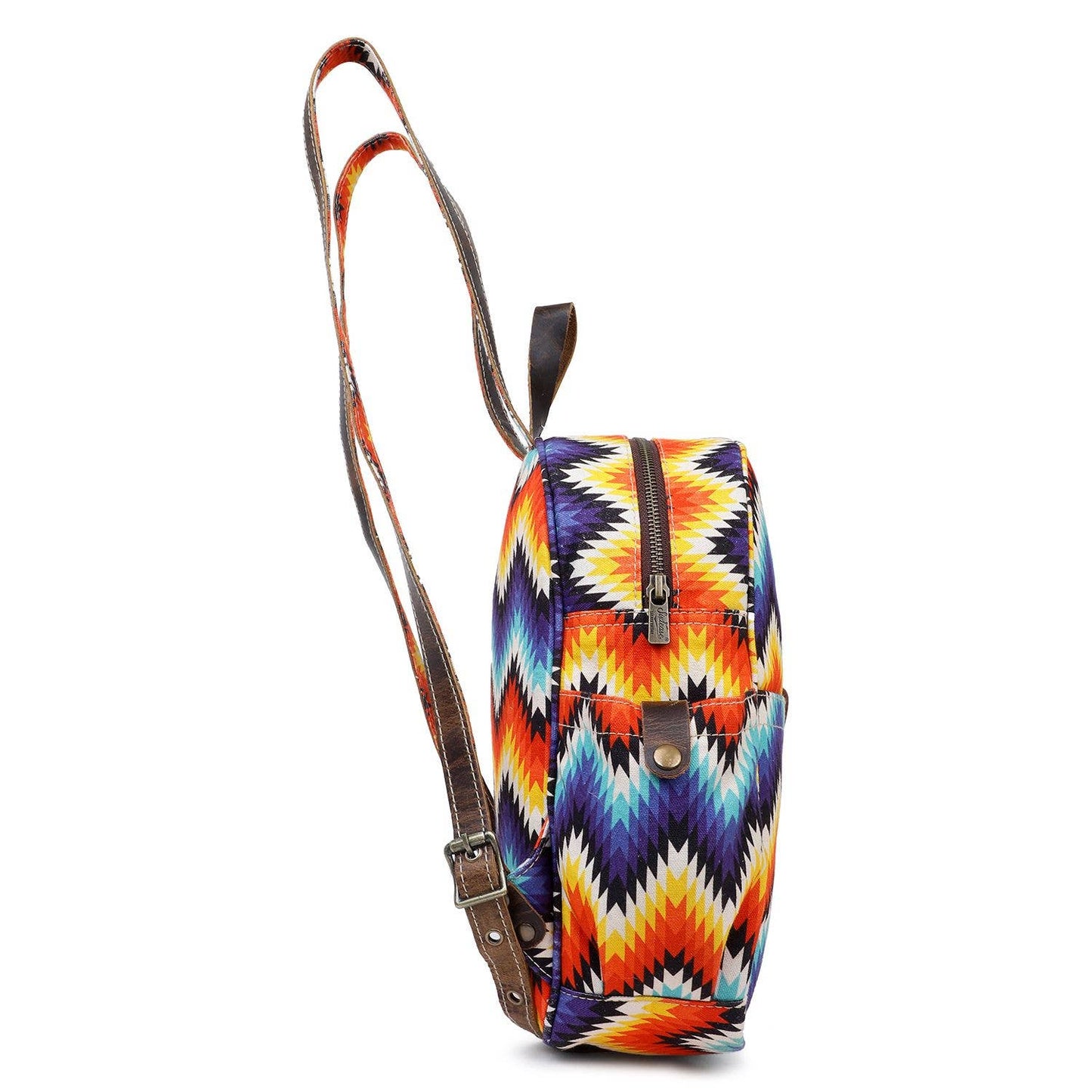 Chevron Bright Colored Purse Backpack