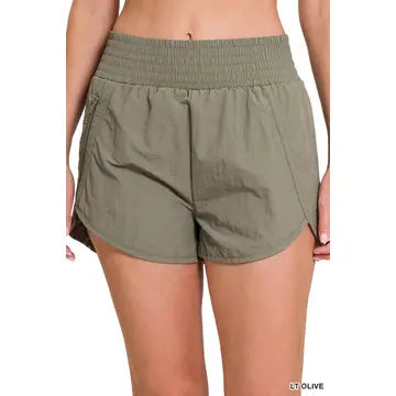 Jenna Track Shorts w/ Zipper Pockets